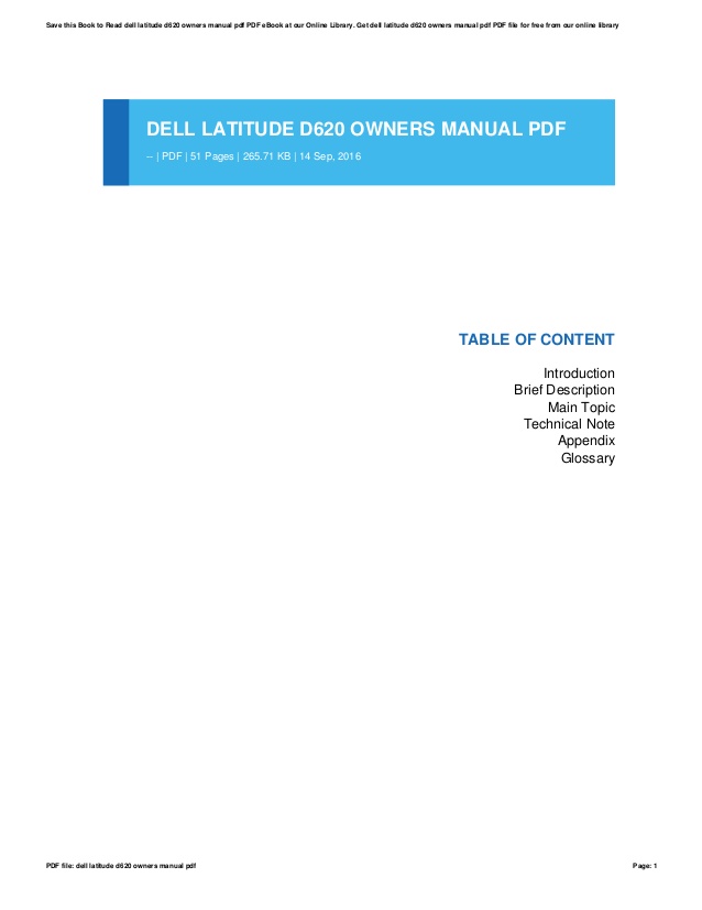 Dell Latitude D420 Manual
